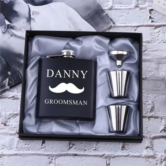 Personalized Flask Groom Gift