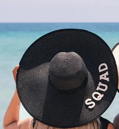 Bride squad beach hat