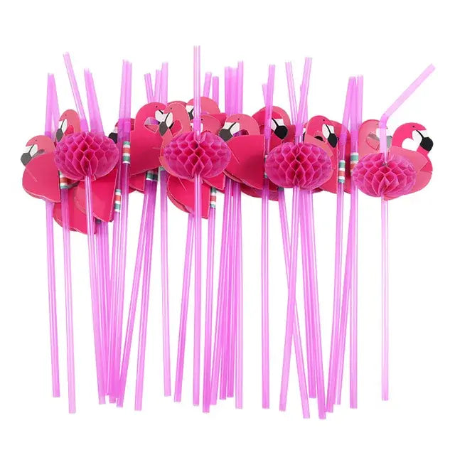 Flamingo Drinking Straws