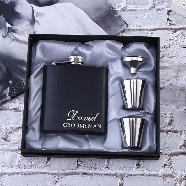 Personalized Flask Groom Gift