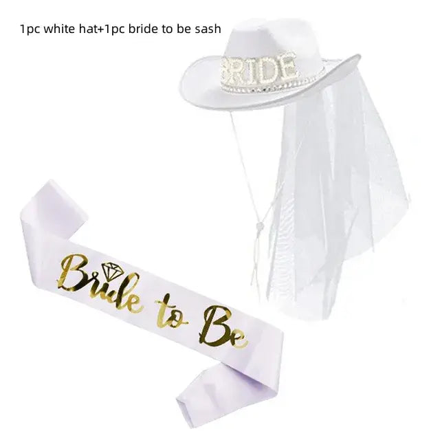 Satin Sash Denim Hat