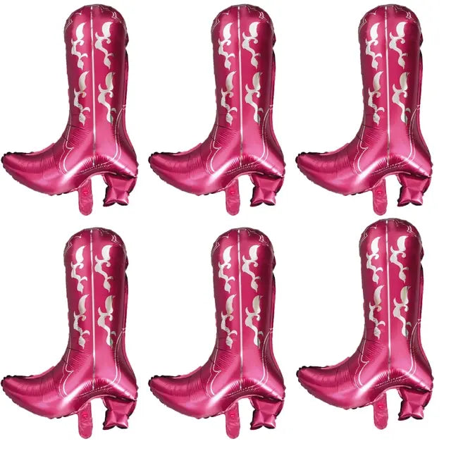 Cowgirl boots helium balloons