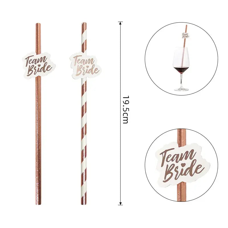 Rose Gold Straws