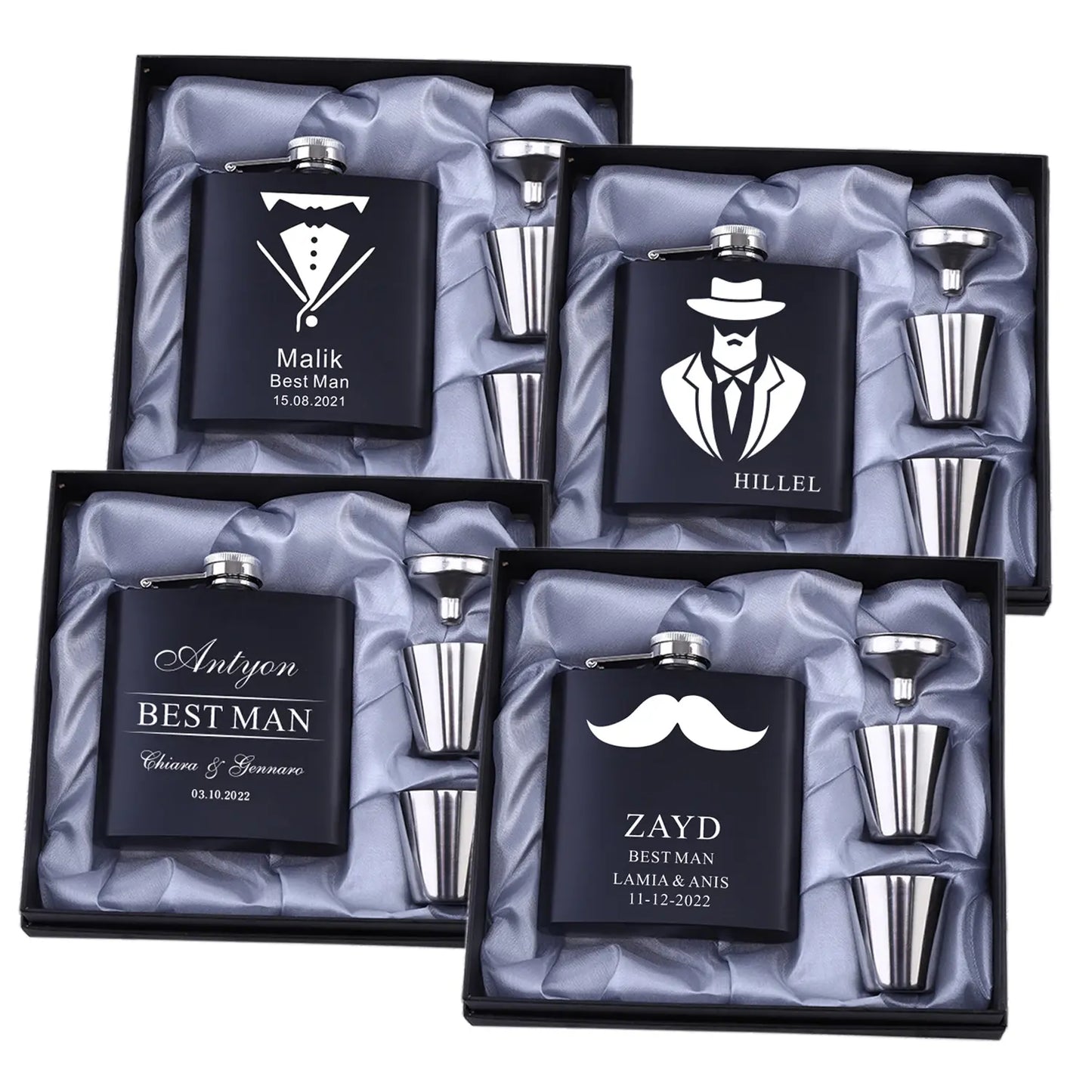 Personalized Flask Groom Gift