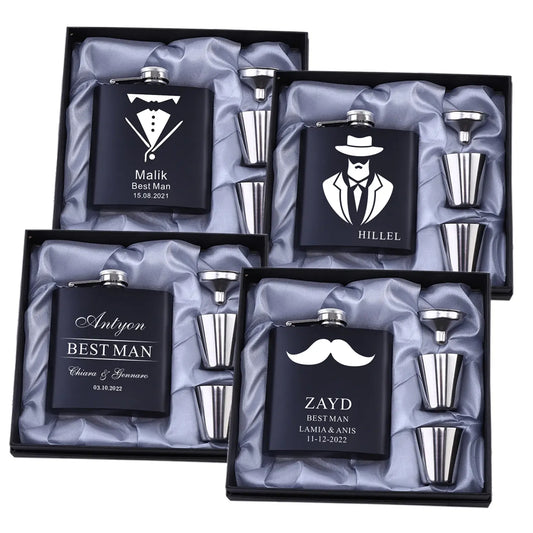 Personalized Flask Groom Gift