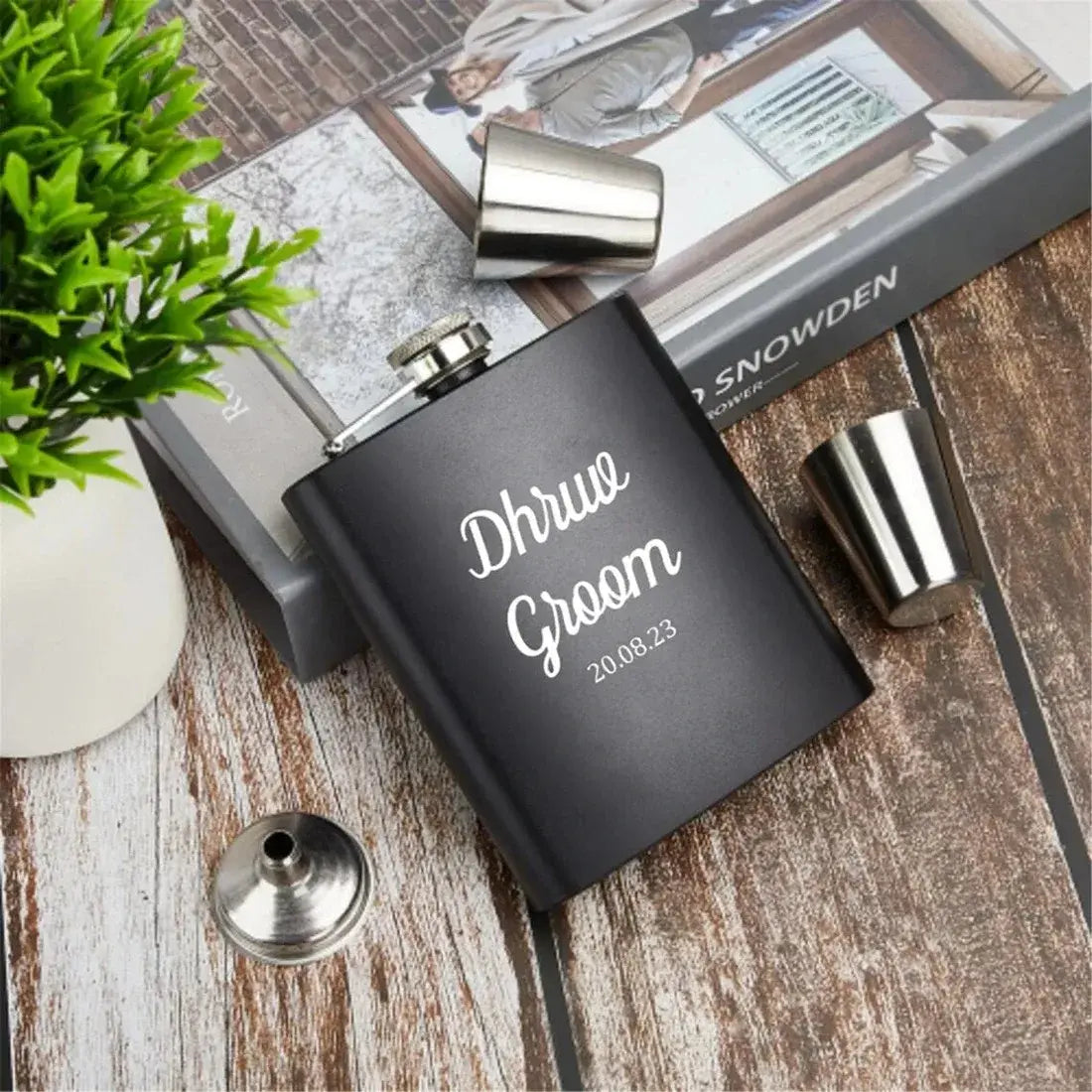 Personalized Flask Groom Gift