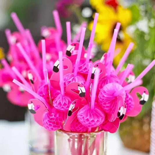 Flamingo Drinking Straws