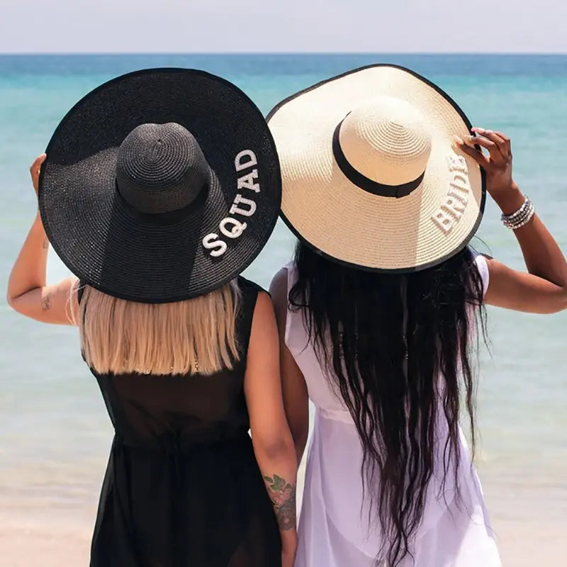 Bride squad beach hat