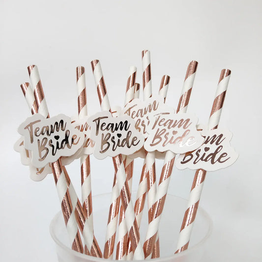 Rose Gold Straws